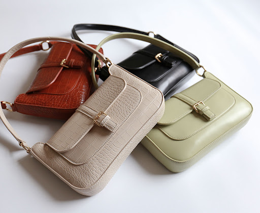 Title 2, Avocado green retro designer bag, French undera...