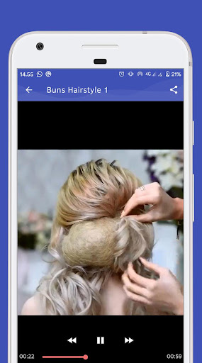 Buns Hairstyle - Video Step By Step Offline