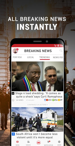 Screenshot South Africa Breaking News