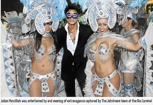 HAVING FUN: Julian Pencilliah at last year's Rio Carnival in Brazil. The trip was part of a marketing campaign for his self-help book