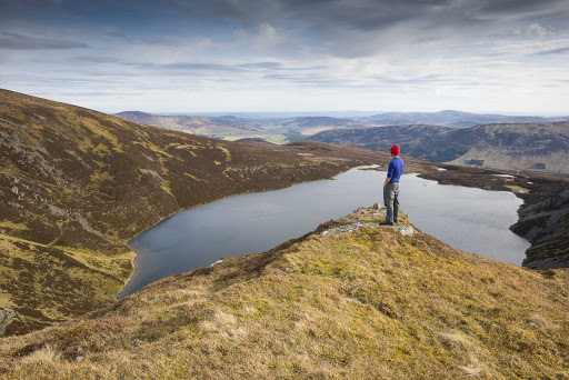 Loch Brandy in Glen Clova, one of the Angus Glens in the Dundee region of Scotland. 