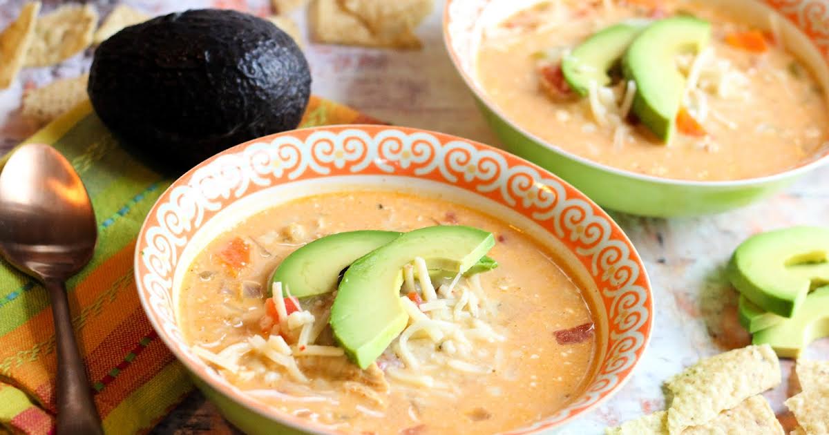 Creamy Chicken Tortilla Soup | Just A Pinch Recipes