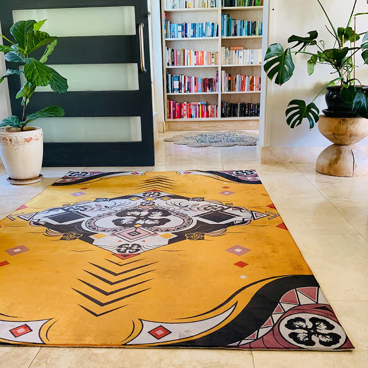 Mantsho x Airloom rugs, gold.