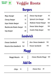 Veggie Roots menu 1