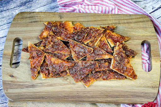 A platter of Christmas Bacon Crack.