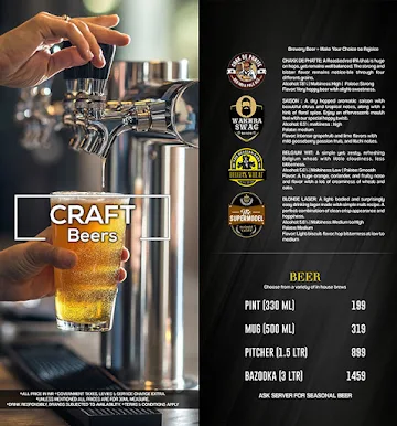 Brew Bros menu 