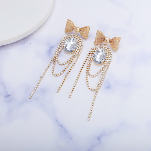 Title 2, Womens Fashion Jewelry Metal Hollow Bowknot Lo...