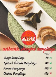 Wicked Dragon menu 1