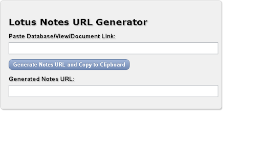 Lotus Notes Link/URL Generator