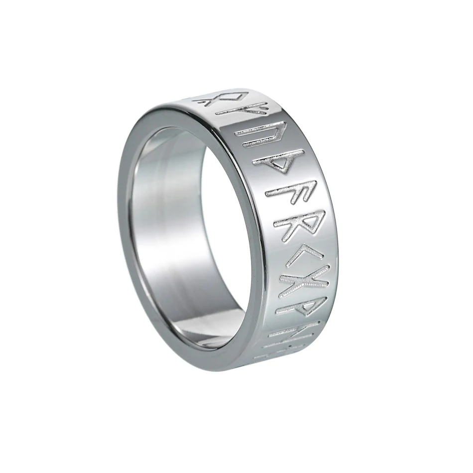 Anello Ornamento Coppia in Acciaio Titanio