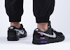 off-white x nike dunk low 50 of 50 black/metallic silver-purple