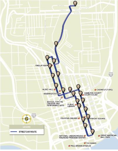 Cincinnati Streetcar Route Map