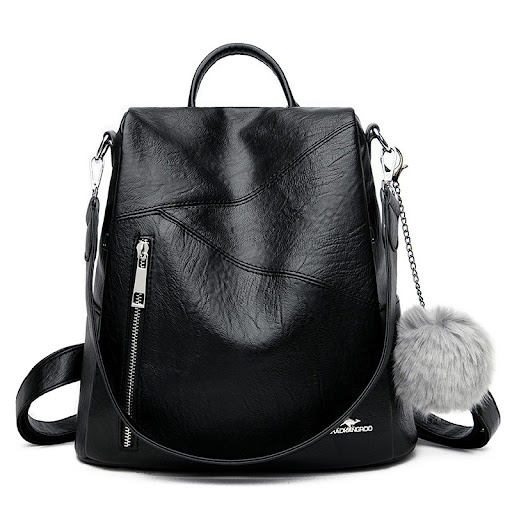 Title 2, Womens Fashion Soft Leather Backpack Large Cap...