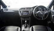 The interior of the Volkswagen Tiguan.