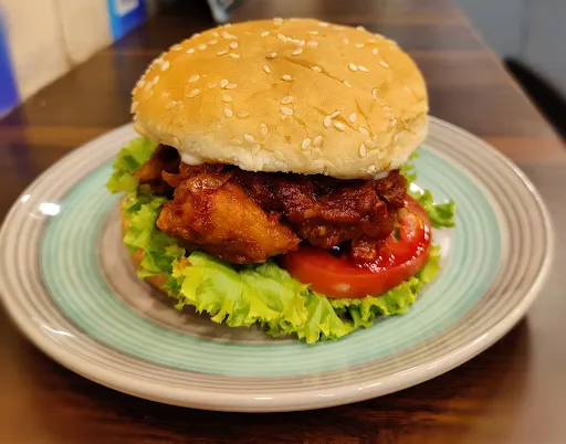 Malaysian Sambal Fried Chicken Burger