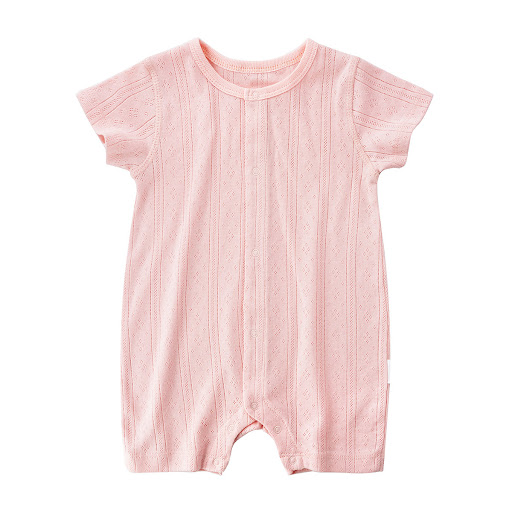 Title 6, Pure Color Thin Breathable Button Baby Jumpsuit...