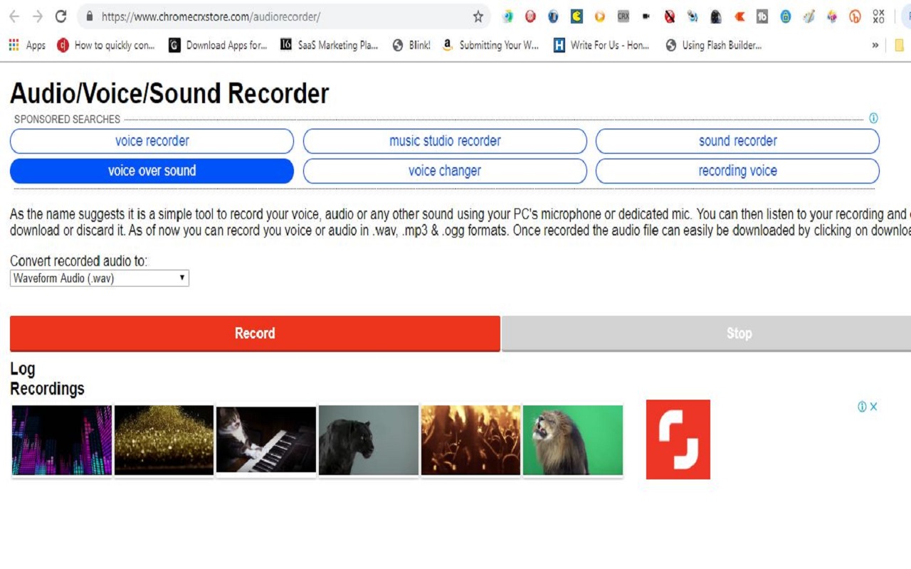 Simple Audio Voice Sound Recorder Preview image 1