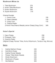 Sober's Tandoori Charcha menu 2