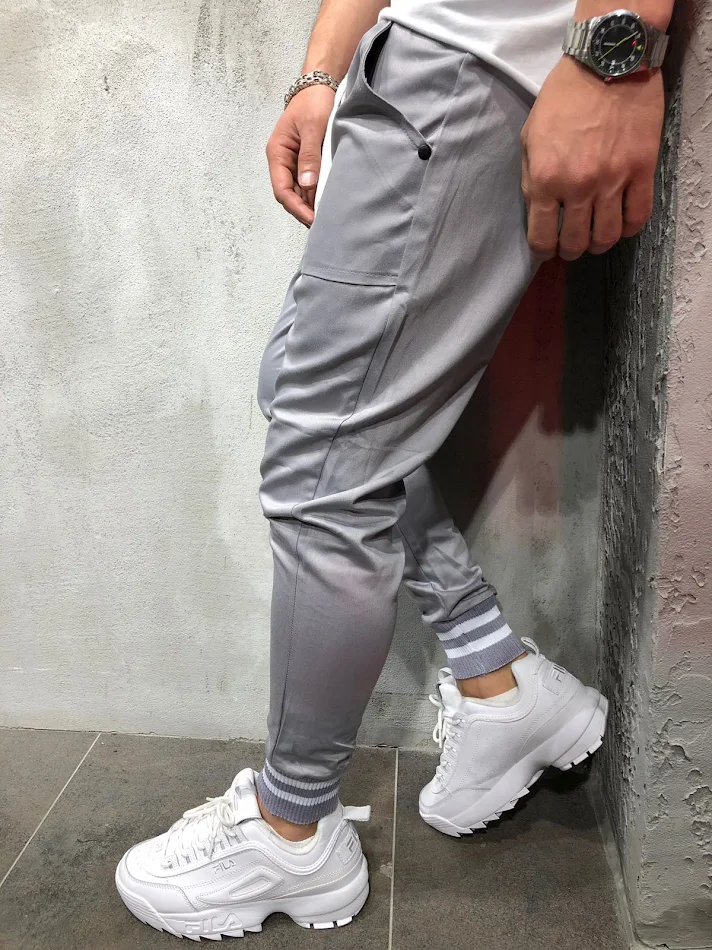 Men's Fashion And Comfort Spliced Cotton Casual Beam Pants