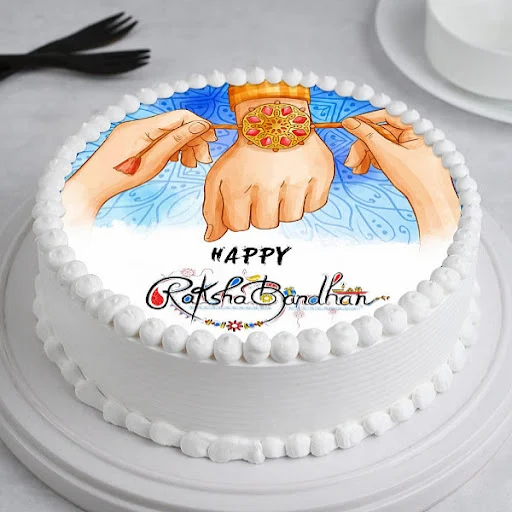 Deliciously Creamy Raksha Bandhan Photo Cake