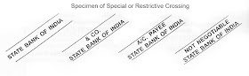 Specimen of Special or Restrictive Crossing a Cheque