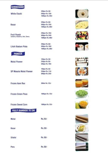 Simla Dairy Farm menu 