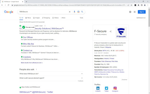 Ochrana procházení internetu od společnosti WithSecure