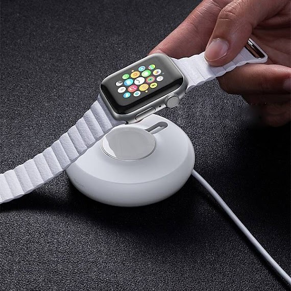 Đế Sạc không dây hỗ trợ sạc nhanh cho Apple Watch series 1 / 2 / 3 / 4 hiệu Baseus Yoyo (sạc nhanh 2.5W, nhỏ gọn tiện dụng, lực hít nam châm, sạc đầy trong 2.5h) - hàng nhập khẩu