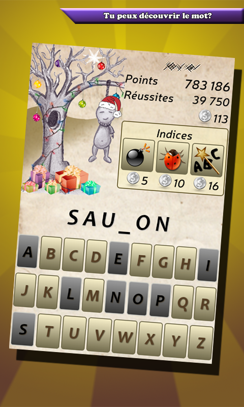 Android application Hangman screenshort