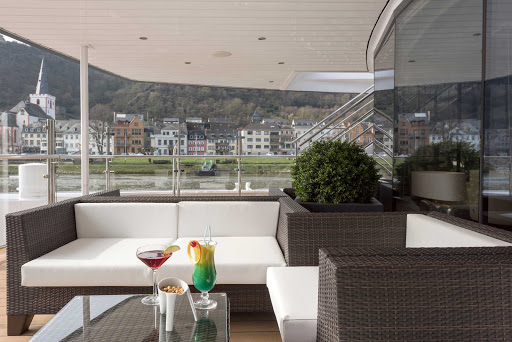 Take in the riverbanks of the Rhine from the Observation Lounge on Avalon Imagery II. 