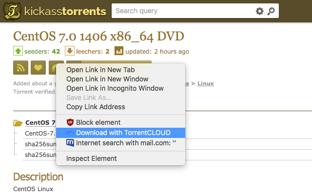 TorrentCloud torrent Upload Preview image 1