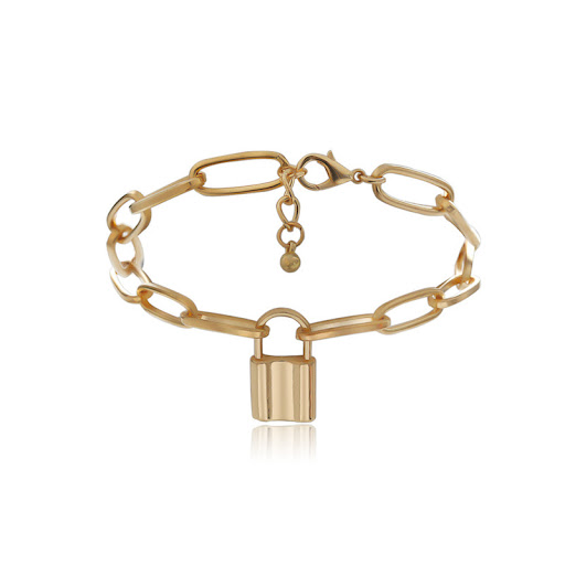 Title 2, Fashion Lock Shaped Rhinestone Set Anklet. Add ...