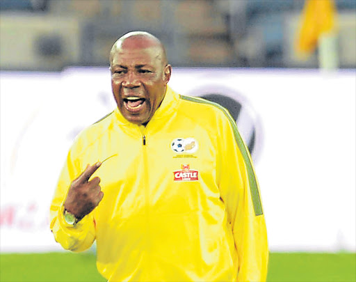 TALKING TOUGH: Bafana Bafana coach Shakes Mashaba has remained calm as his side failed to progress in the Cosafa Cup. Bafana crashed out after losing 7-6 in a penalty shootout against Botswana Picture: GALLO IMAGES