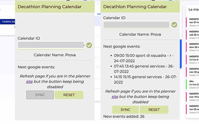 Decathlon Planning Calendar chrome extension