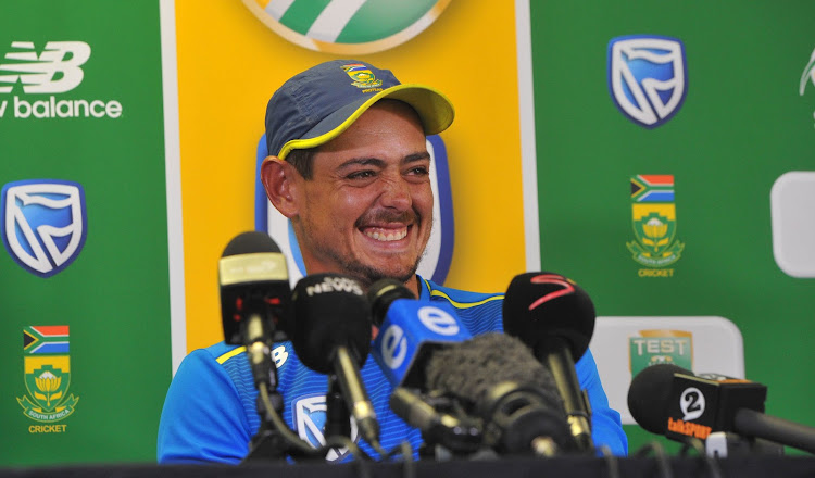 Proteas ODI captain Quinton de Kock during the Press Conference on 22 January 2020 at Imperial Wanderers Stadium.