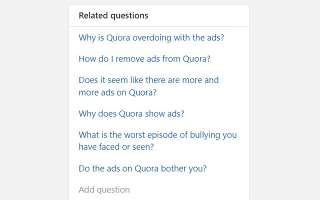 Ad Killer for Quora™ chrome extension