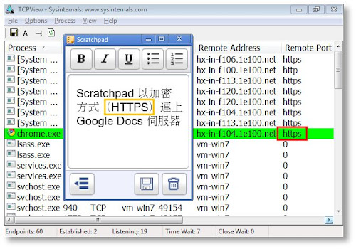 Connection to Google Docs is encrypted (HTTPS)