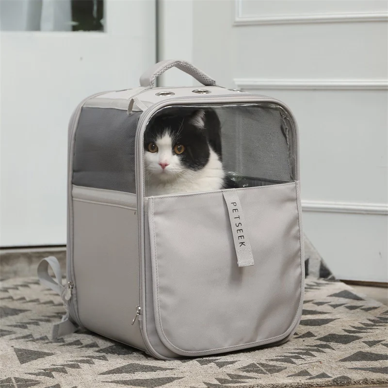 Zaino portatile di grande capacità per animali domestici Trasporta il tuo amico a quattro zampe con comfort Spazio ampio e design pratico Ideale per viaggi