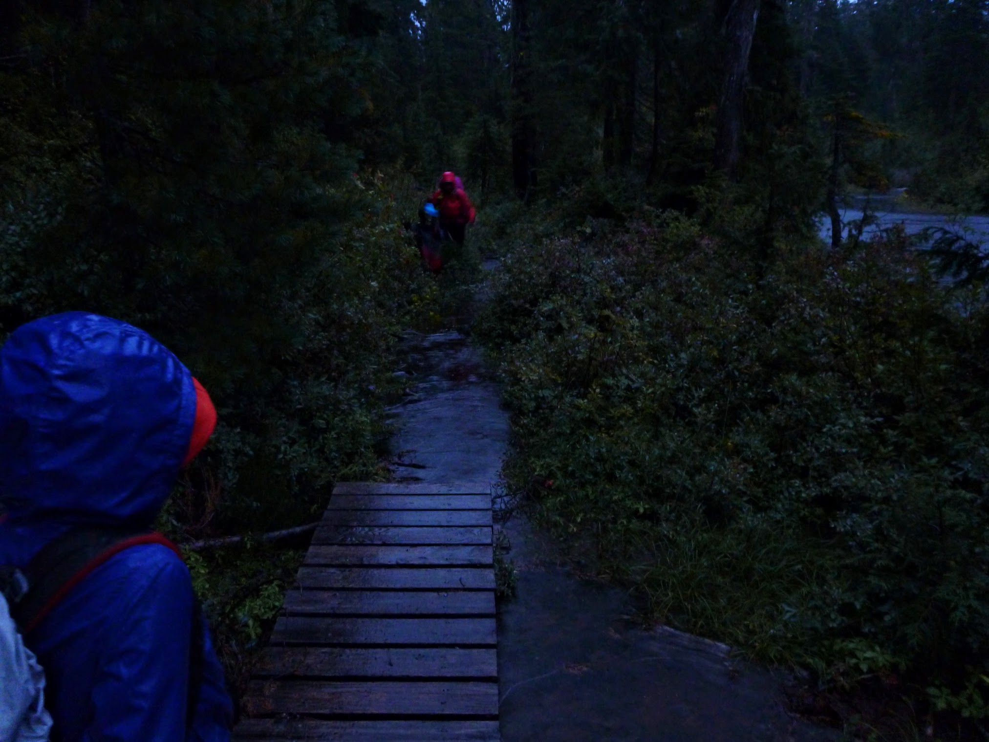 The trail was wet.