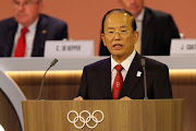 Toshiro Muto, CEO of Tokyo 2020, addresses the media. 