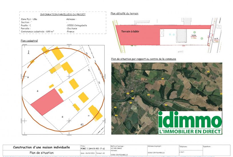  Vente Terrain à bâtir - 703m² à Cintegabelle (31550) 