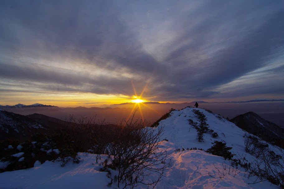 赤岩の頭の夕焼け
