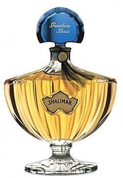 A vintage bottle of Shalimar perfume.