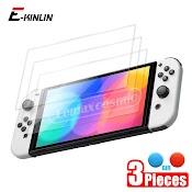 Set 3 Kính Cường Lực Bảo Vệ Màn Hình Chống Cháy Nổ Cho Nintendo Switch Oled Lite Ns