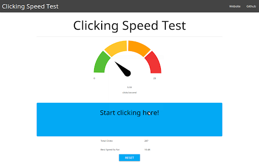 Clicking Speed Test