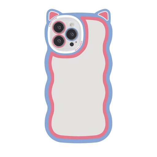 Title 5, Creative Wave Cat Ear Cartoon Phone Shell, a fu...