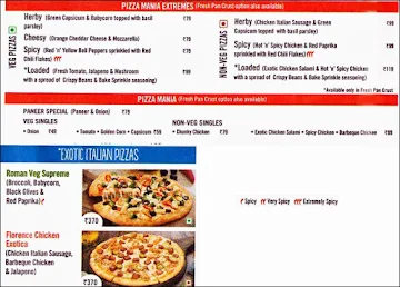 Domino's Pizza menu 