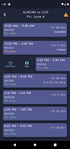 Screenshot TrackIt Metra