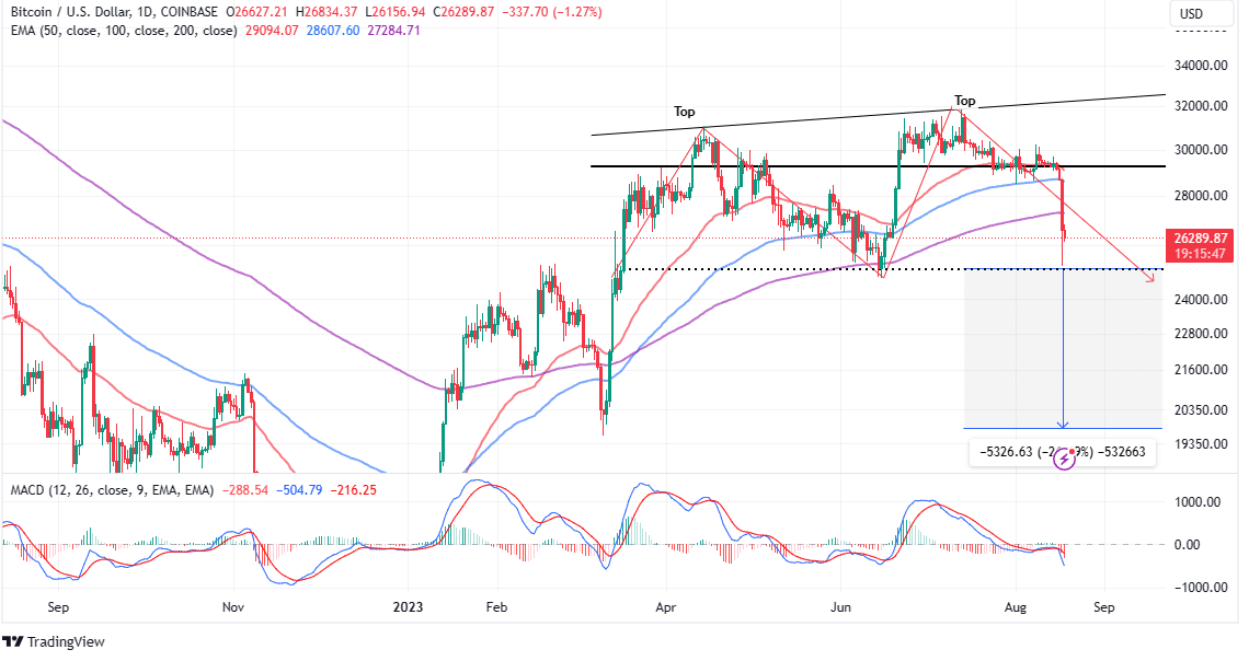 Bitcoin price plunges below to $28k