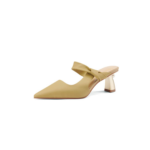 Title 2, Full Leather High Heel Slippers Women Soft and ...